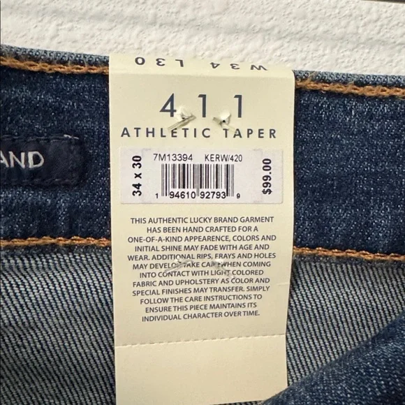 NWT Lucky Brand Jeans Men’s Size 34x 30 - Picture 2 of 4